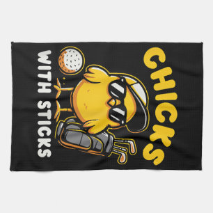 Kletterhexen: Golfer Girl del Malcantone Geschirrtuch