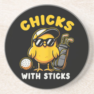 Kletterhexen: Golfer Girl del Malcantone Getränkeuntersetzer