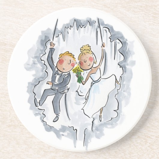 Kletterhochzeit Getränkeuntersetzer (Vorne)