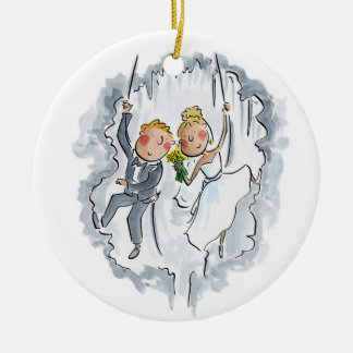Kletterhochzeit Keramik Ornament