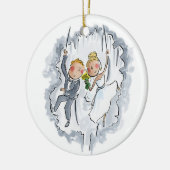 Kletterhochzeit Keramik Ornament (Links)