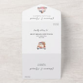 Kletterhochzeit von Elegant Bride & Groom All In One Einladung (Außenbereich)