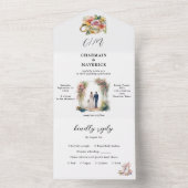 Kletterhochzeit von Elegant Bride & Groom All In One Einladung (Innen Boden)