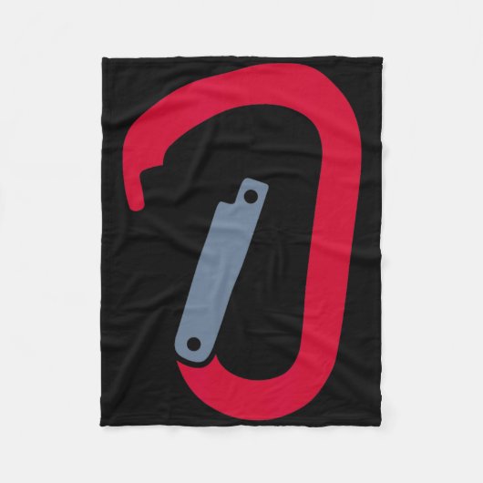 Kletterkarabiner Fleecedecke (Vorderseite)