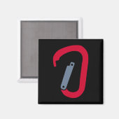 Kletterkarabiner Magnet (Vorderseite/Rückseite)