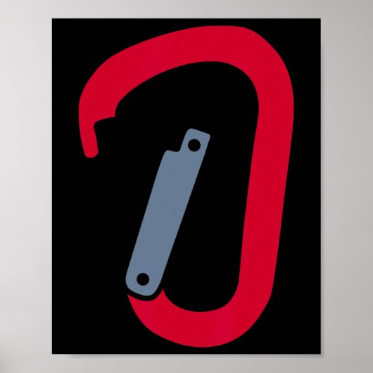 Kletterkarabiner Poster (Vorne)
