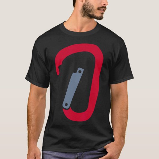 Kletterkarabiner T-Shirt (Vorderseite)