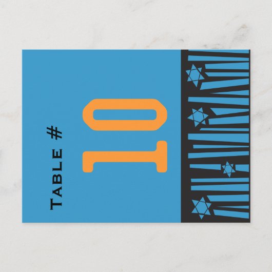 KLETTERKARTE DER STARS-Tischnummer Postkarte (Vorderseite)