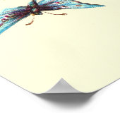 Kletterkätzchen und Schmetterlinge Poster (Ecke)