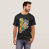 Kletterkatze Boulderwand Meme T-Shirt (Vorne ganz)