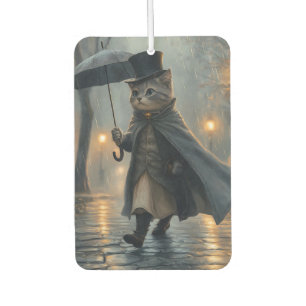Kletterkatze Mit einem Regenschirm wandern Autolufterfrischer