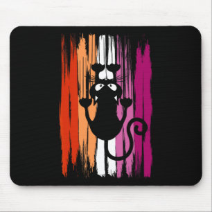 Kletterkatze mit Kratzern und lesbischem Stolz Far Mousepad