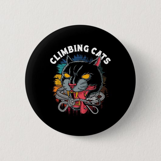 Kletterkatzen Boulder Rock Kletterer Button (Vorderseite)