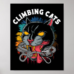 Kletterkatzen Bouldering Felsenklettern Kletterer  Poster