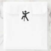 Kletterklettern Runder Aufkleber (Tasche)