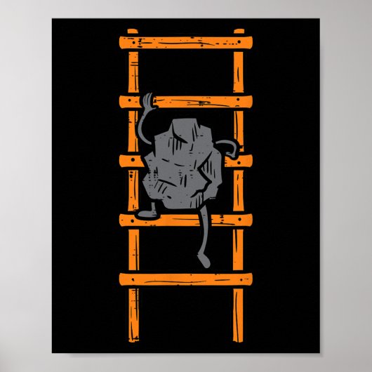 Kletterleiter Lustiger Kletterer Bouldering Kinder Poster (Vorne)