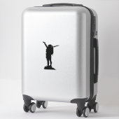 Kletterliche Silhouette Aufkleber (Koffer)