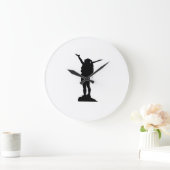 Kletterliche Silhouette Große Wanduhr (Zuhause)