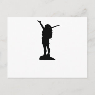 Kletterliche Silhouette Postkarte