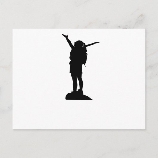 Kletterliche Silhouette Postkarte (Vorderseite)