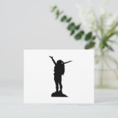 Kletterliche Silhouette Postkarte (Stehend Vorderseite)