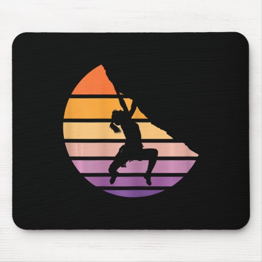 Kletterliebhaber Mädchen Felsenklettern Klettern w Mousepad (Vorne)