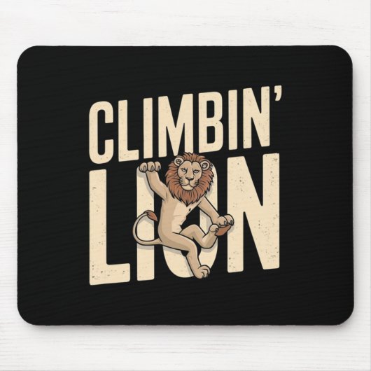 Kletterlöwe - Lustiger Kletterer Mousepad (Vorne)
