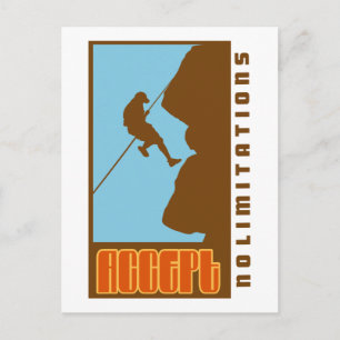 Klettern akzeptiert keine Einschränkungen Postkarte