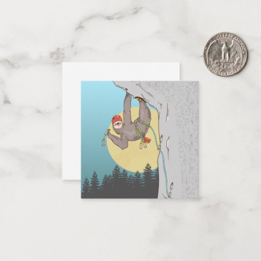 Klettern am Sloth Rock Mitteilungskarte (Vorderseite/Rückseite Beispiel)