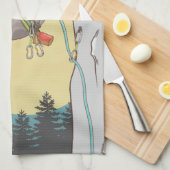 Klettern am Sonnenhang Geschirrtuch (Viertel Falte)