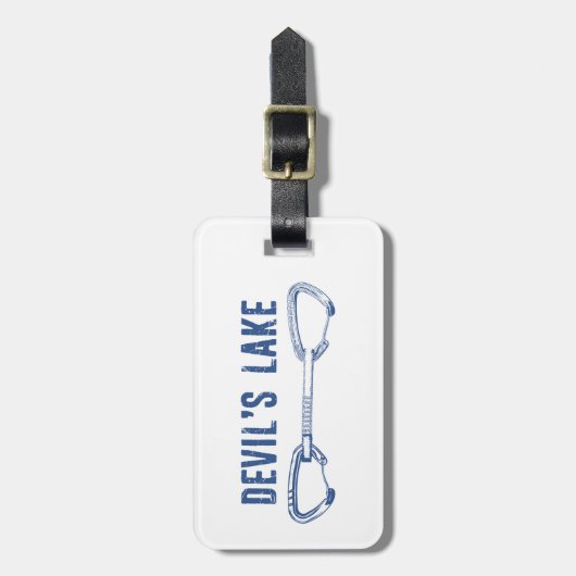 Klettern am Stausee des Teufels Gepäckanhänger (Vorderseite vertikal)