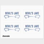 Klettern am Stausee des Teufels Rechteckiger Aufkleber (Blatt)