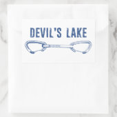 Klettern am Stausee des Teufels Rechteckiger Aufkleber (Tasche)