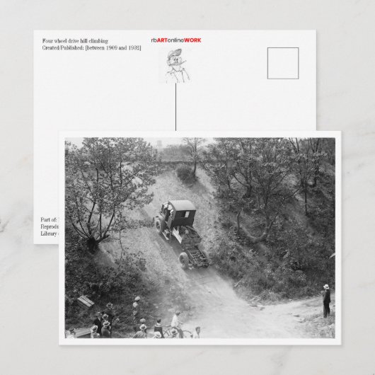 Klettern am Vierradantrieb Postkarte (Vorne/Hinten)