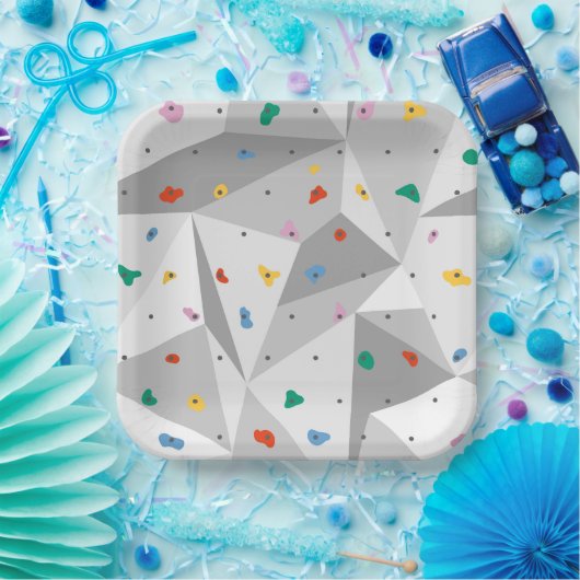 Klettern an der Felsenwand Pappteller (Party)