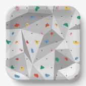 Klettern an der Felsenwand Pappteller (Vorderseite)