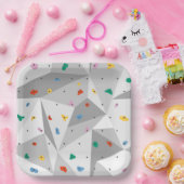Klettern an Papierplatten, Kletterwand Party Pappteller (Party)