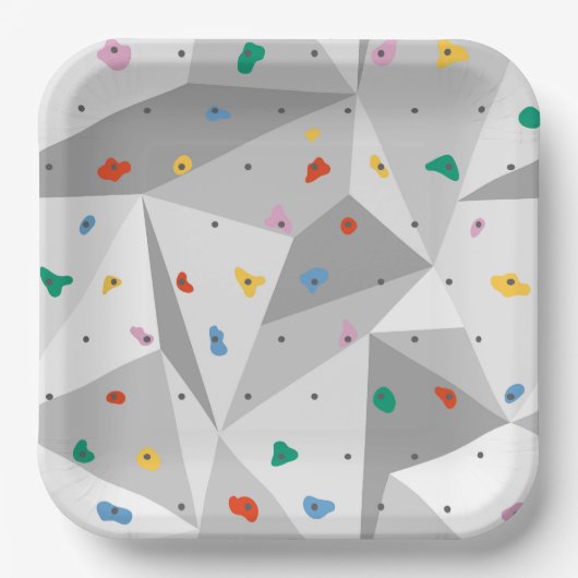 Klettern an Papierplatten, Kletterwand Party Pappteller (Vorderseite)