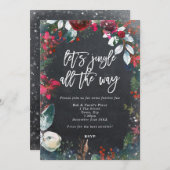 Klettern auf dem ganzen Weg Feiertag funkelnd Einladung (Vorne/Hinten)