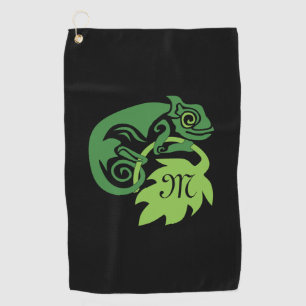 Klettern auf dem Hopfen Monogramm Golfhandtuch