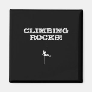 Klettern auf Felsen! Bouldern - Kletterer  Magnet