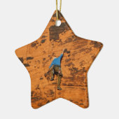 Klettern auf roten Felsen Keramikornament (Links)