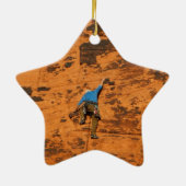 Klettern auf roten Felsen Keramikornament (Hinten)