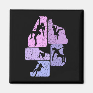Klettern Bergsteigen Bouldern Frauen Magnet