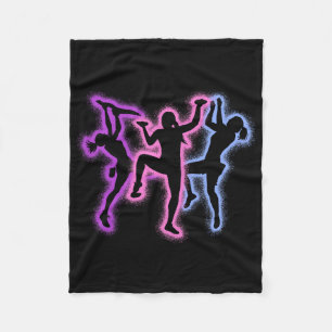 Klettern Bouldering Silhouetten Mädchen Frauen Fel Fleecedecke