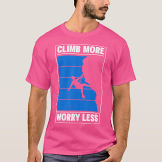 Klettern Bouldern Kletterer Bergkletterer Fels  T-Shirt
