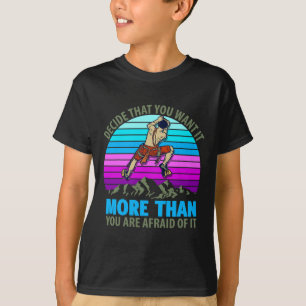 Klettern Bouldern Kletterer Bergsteiger Fels T-Shirt