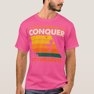 Klettern Bouldern Kletterer Bergsteiger Fels T-Shirt