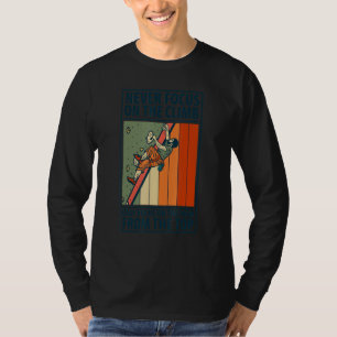 Klettern Bouldern Kletterer Bergsteiger Fels T-Shirt
