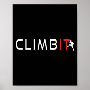 Klettern - Bouldern - Klettern - Felskletterer Poster